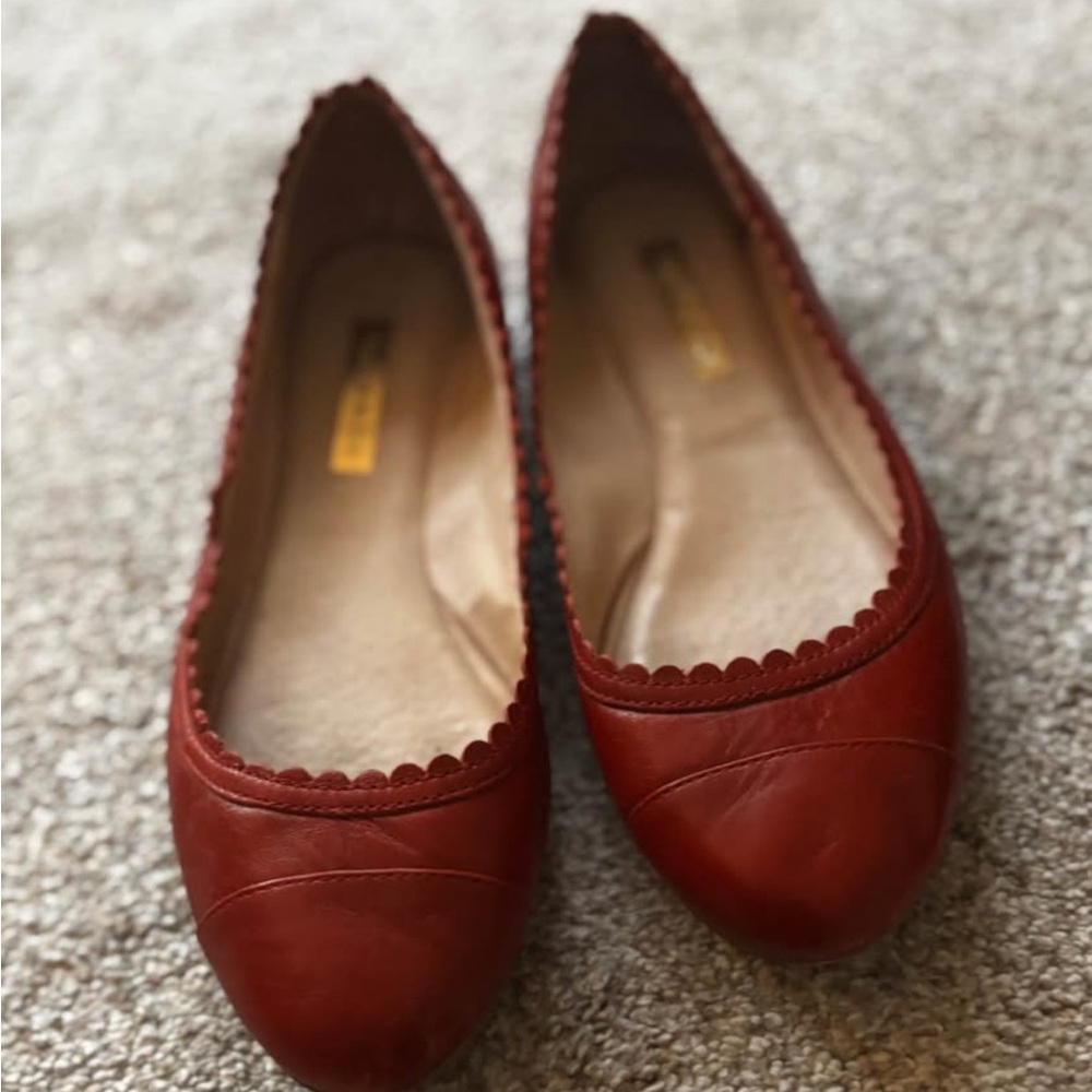 Louise Et Cie Red Leather Flats